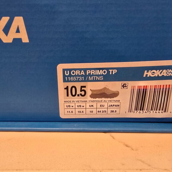 Hoka One One Ora Primo Elite Terrain System - Moonstone Astral Men’s Sz 10.5 NEW - Picture 8 of 14